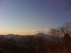 浅間山からの筑波山